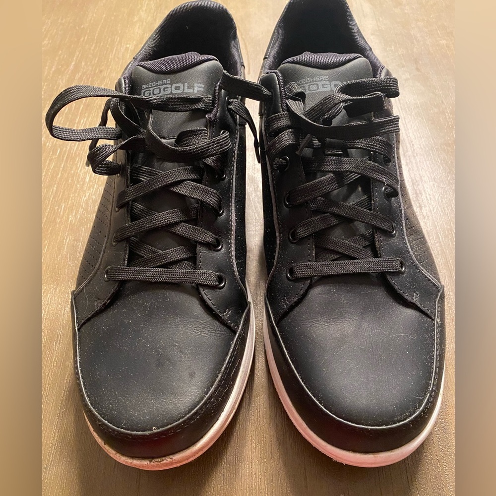 Like new, worn once! Skechers Go Golf shoes, size 11.5, black.